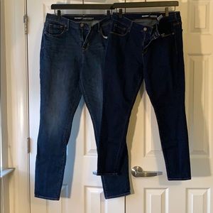 2 pair denim blue jeans 12